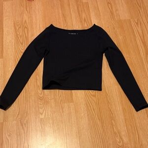 Abercrombie & Fitch Black Boatneck Long Sleeve